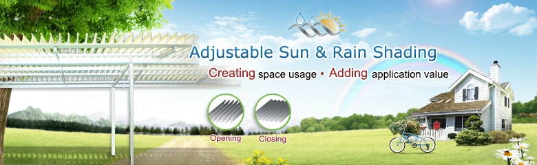 adjustable sun & rain shading